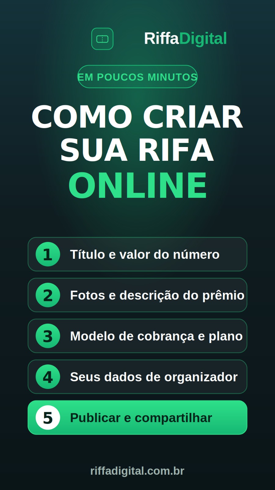 Crie sua Rifa Online em menos de 1 minuto | RiffaDigital